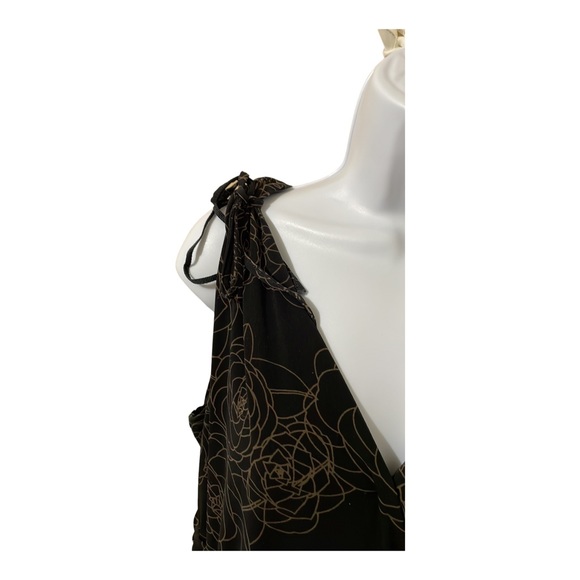 Courtenay stretch black and tan floral sleeveless dress. Size 14 - Picture 16 of 16